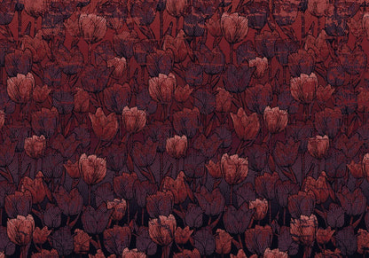 Velvet Bloom - Custom Sized Wallpaper Mural (per m2)