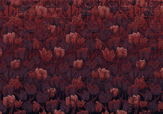 Velvet Bloom - Custom Sized Wallpaper Mural (per m2)