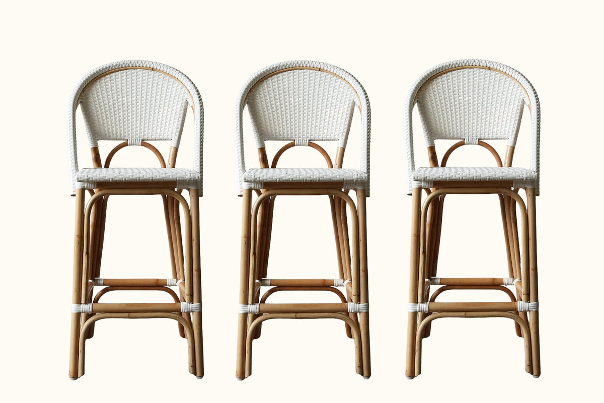 Barcelona Cane Bar Stools - ASK US FOR A DELIVERY QUOTE