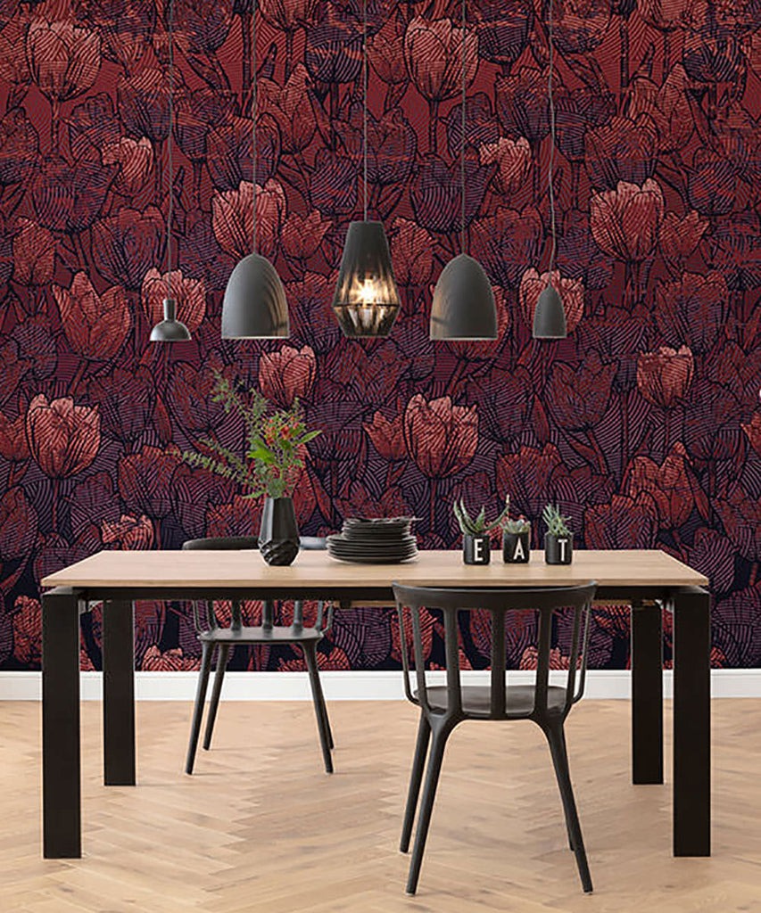 Sample – Velvet Bloom - Custom Sized Wallpaper Mural (per m2)