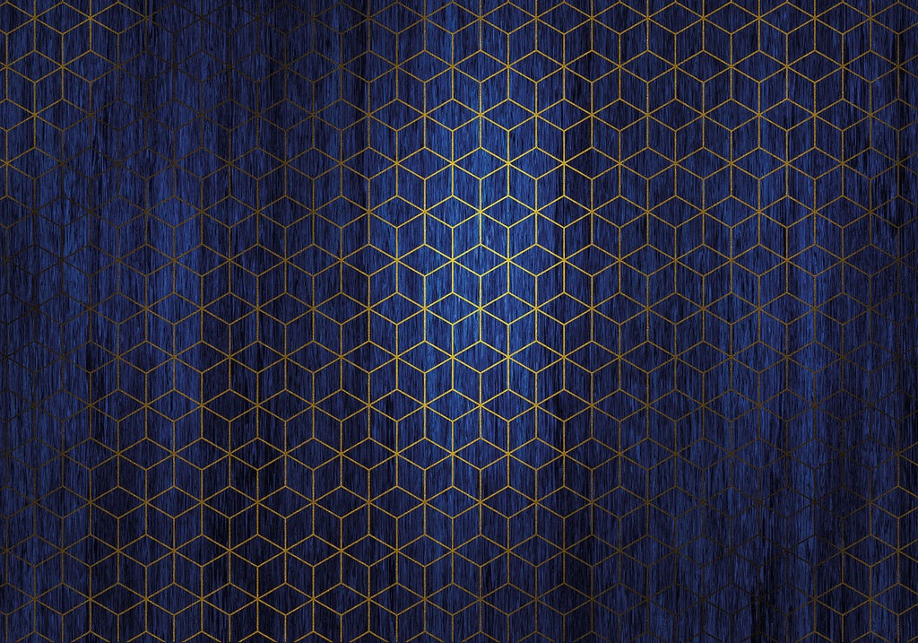 Mystique Vert - Blue - Custom Sized Wallpaper Mural (per m2)