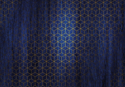 Mystique Vert - Blue - Custom Sized Wallpaper Mural (per m2)