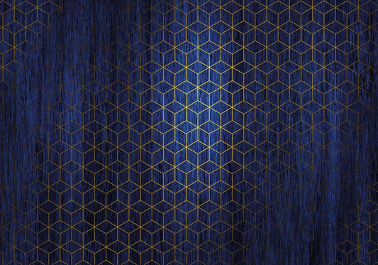 Mystique Vert - Blue - Custom Sized Wallpaper Mural (per m2)