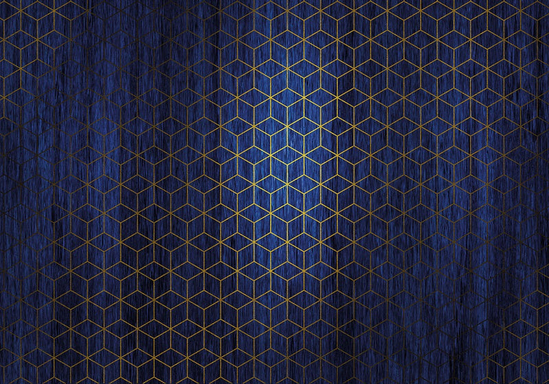 Mystique Vert - Blue - Custom Sized Wallpaper Mural (per m2)
