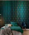 Mystique Vert - Green - Custom Sized Wallpaper Mural (per m2)