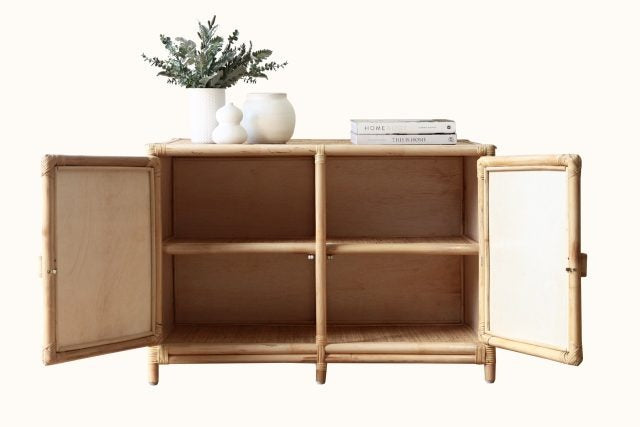 Biscayne Cane Buffet Cupboards - 2 Sizes