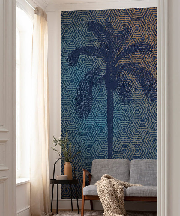Sample – Palm Noir Mural Wallpaper