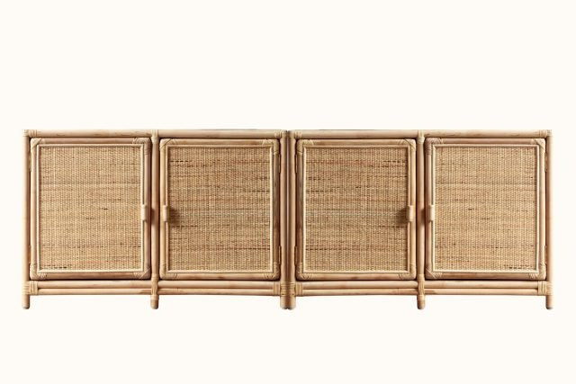 Biscayne Cane Buffet Cupboards - 2 Sizes