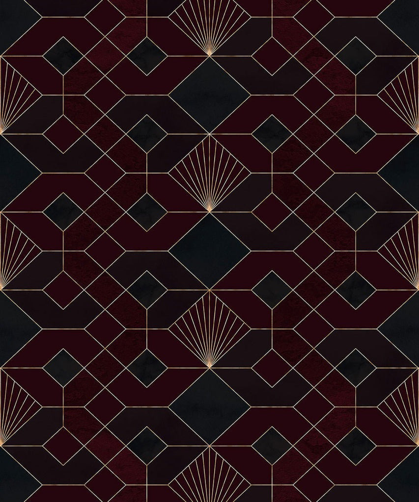 Deco Obsidian - Onyx - Custom Sized Wallpaper Mural (per m2)