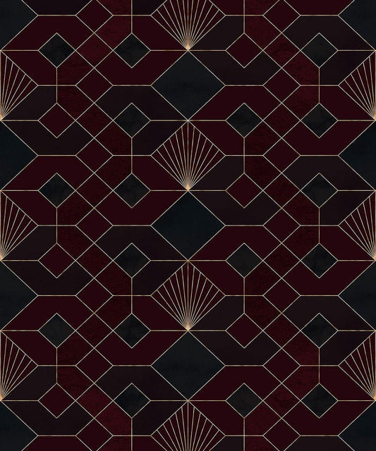 Deco Obsidian - Onyx - Custom Sized Wallpaper Mural (per m2)