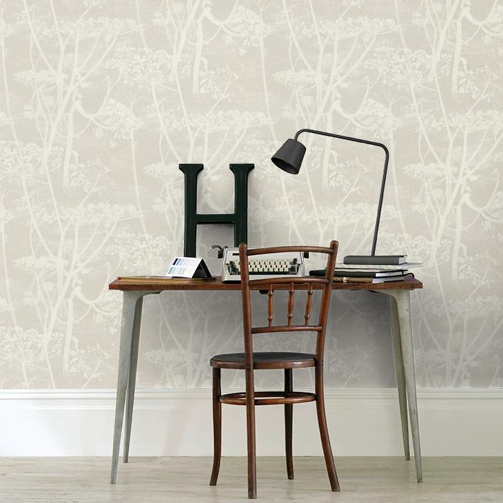 Cow Parsley Wallpaper - Taupe