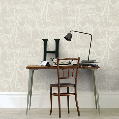 Cow Parsley Wallpaper - Taupe