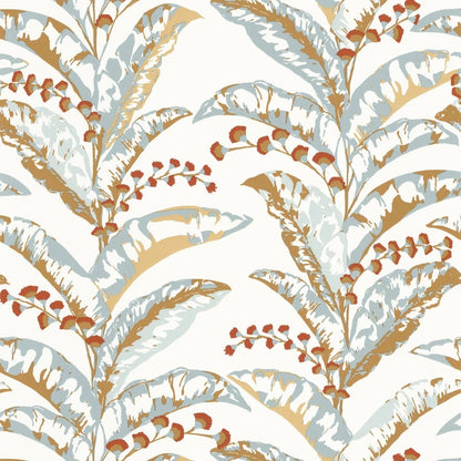 Escapade Epopee Wallpaper - Gold/Pastel Blue