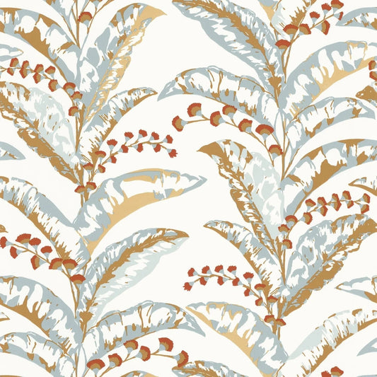 Escapade Epopee Wallpaper - Gold/Pastel Blue