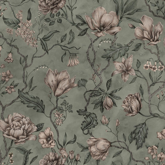 Belinda Mural Wallpaper - Garden Green