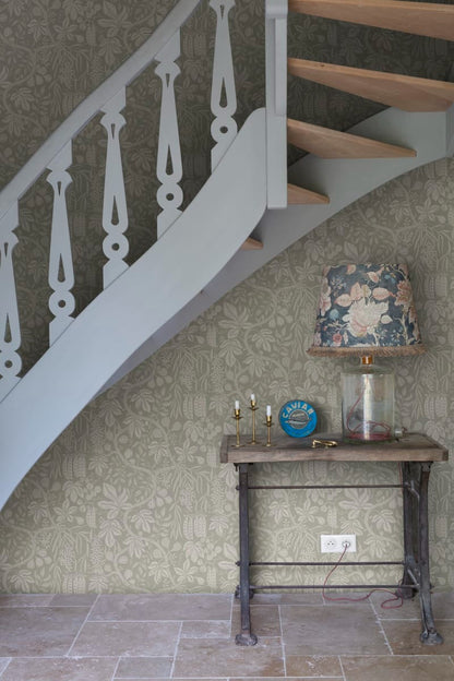Fig Garden Wallpaper - Misty Blue