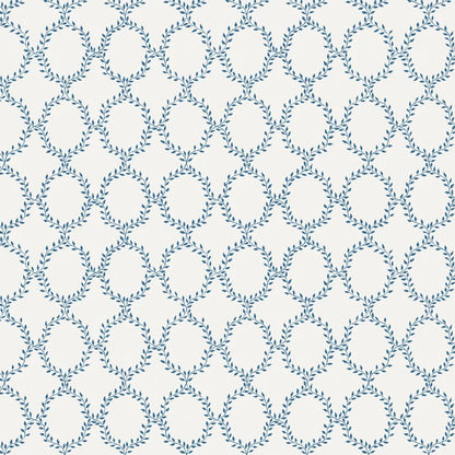 Wilma Wallpaper - White Blue