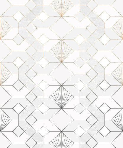 Deco Obsidian - Grey - Custom Sized Wallpaper Mural (per m2)