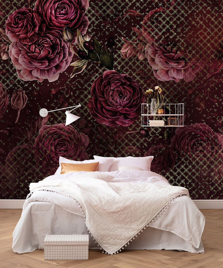 Sample – Rouge Intense Mural Wallpaper