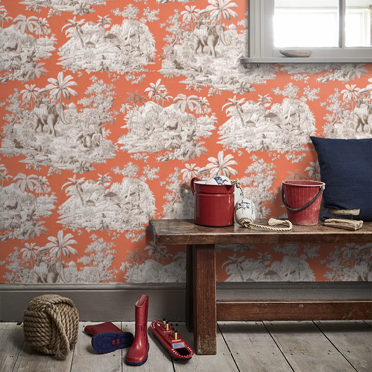 Mannel Canovas - Bengale Wallpaper - Corail