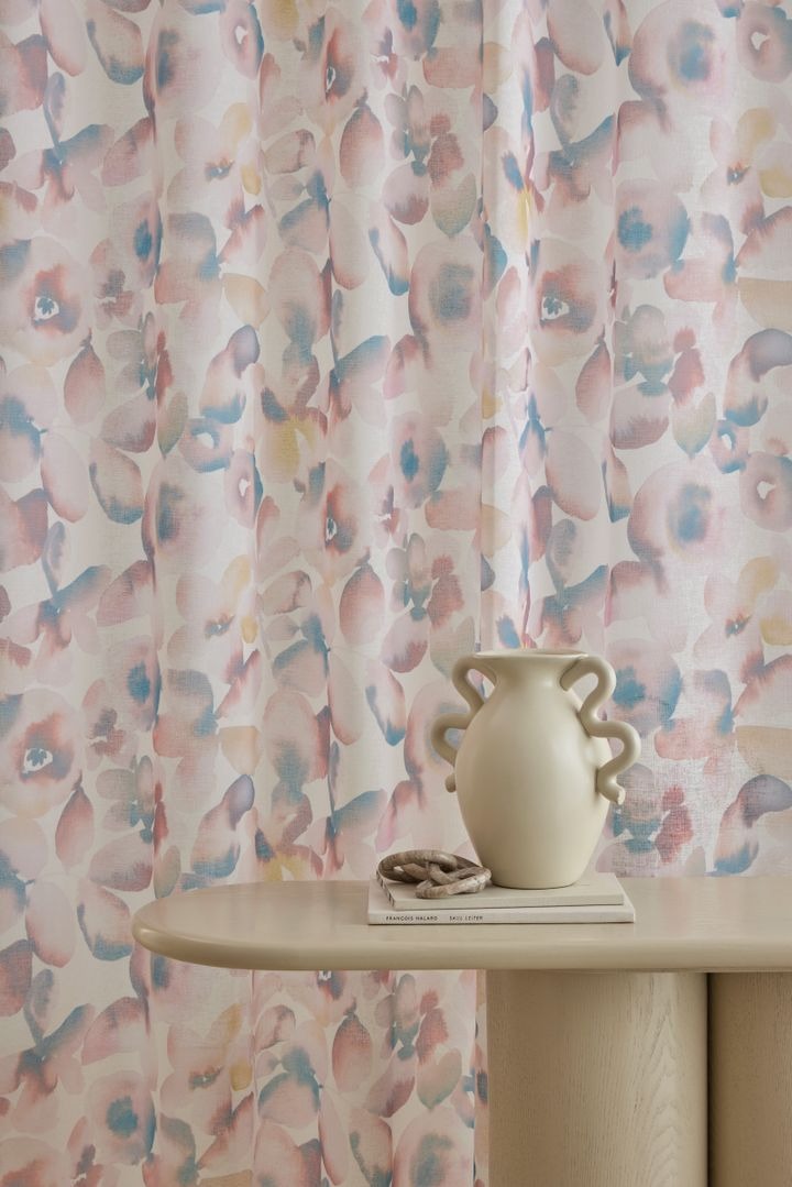 Whitehaven printed Sheer Curtain Fabric - 3 colours