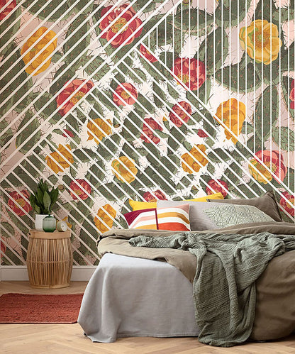 Prismatic Cactus - Custom Sized Wallpaper Mural (per m2)