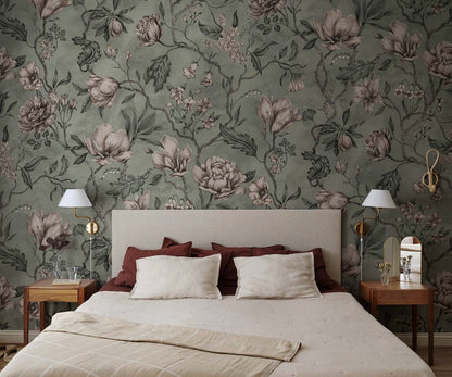Belinda Mural Wallpaper - Garden Green