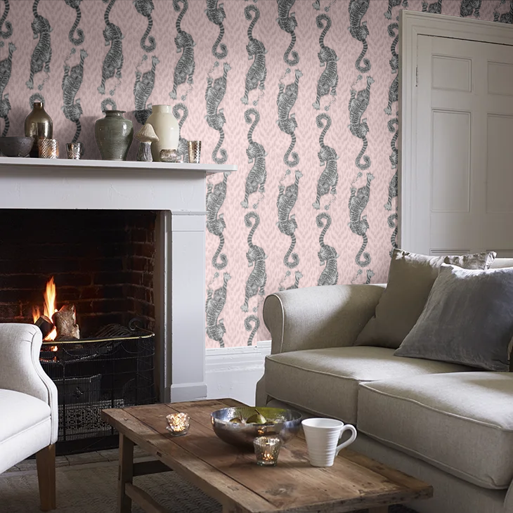 Tigris Wallpaper - Pink