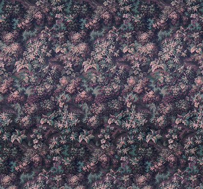 Verdant Grove - Midnight Pink - Custom Sized Wallpaper Mural (per m2)