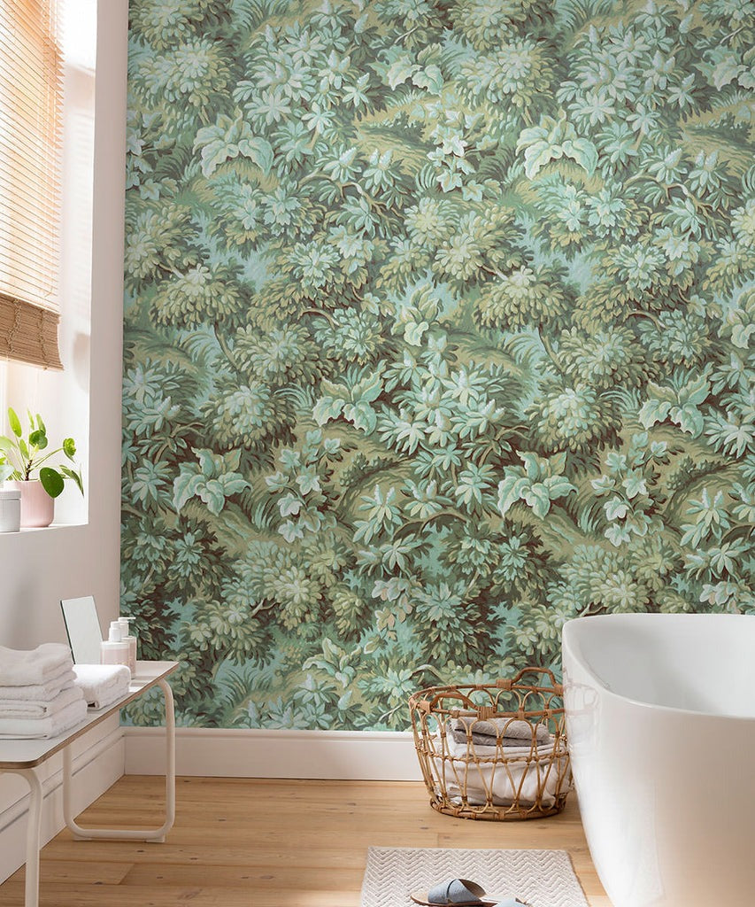 Verdant Grove - Green - Custom Sized Wallpaper Mural (per m2)