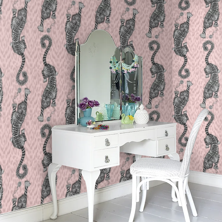 Tigris Wallpaper - Pink