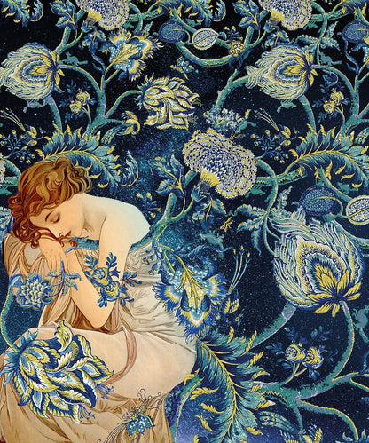 Femme d'Or - Custom Sized Wallpaper Mural (per m2)