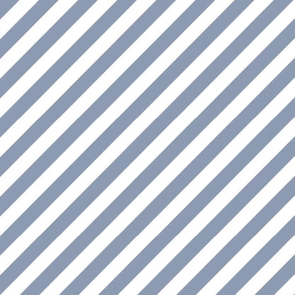 Large Diagonal Stripes Wallpaper - Blue
