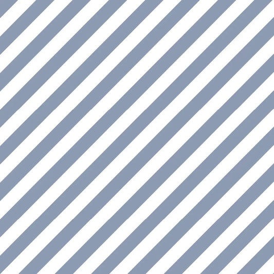 Large Diagonal Stripes Wallpaper - Blue