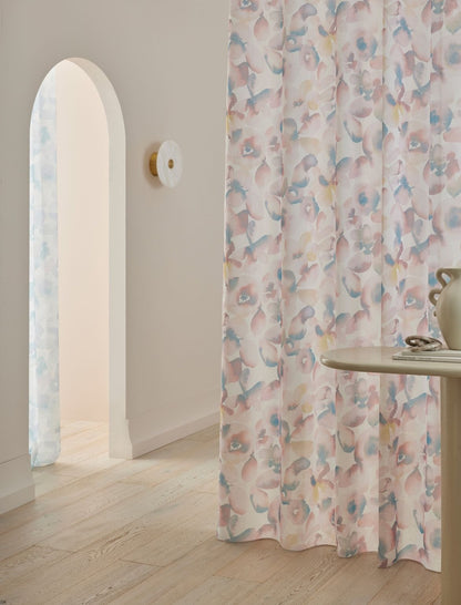 Whitehaven printed Sheer Curtain Fabric - 3 colours