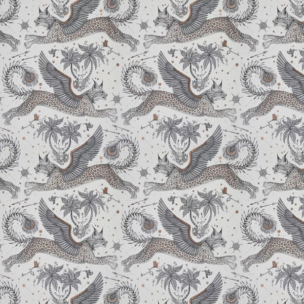 Sample - Lynx by Emma Shipley Wallpaper - Nude