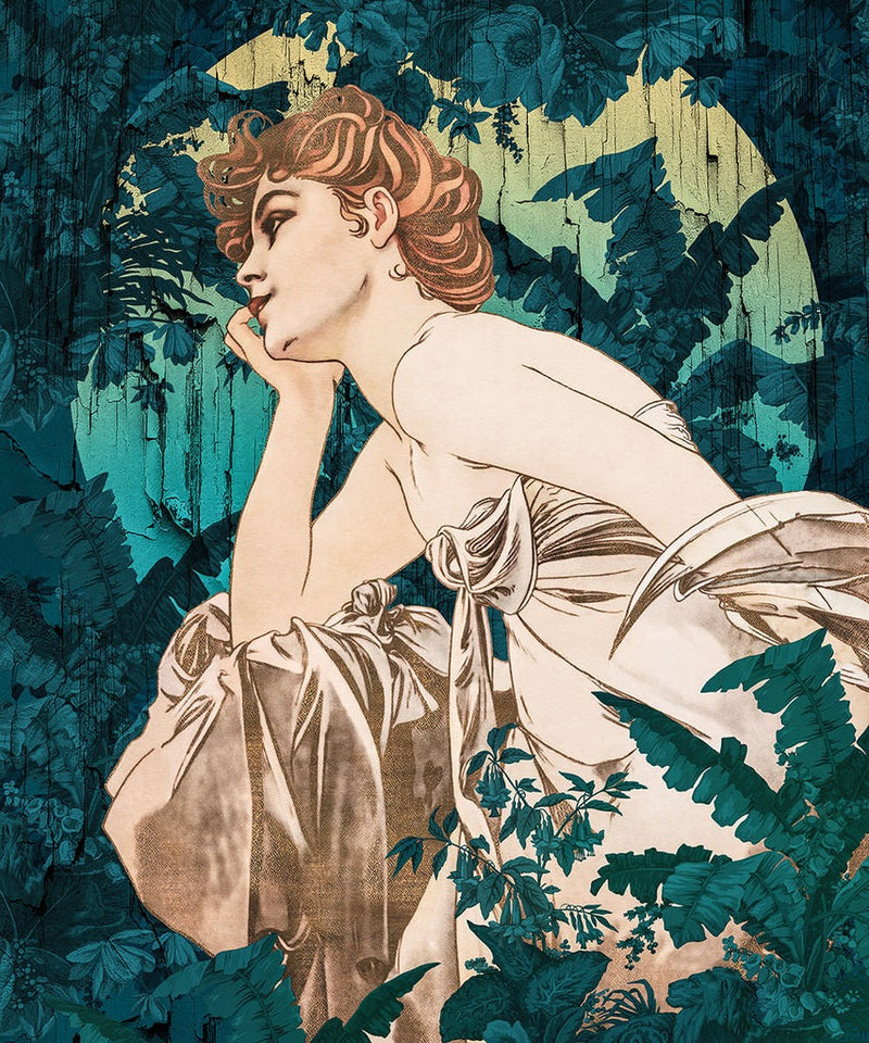 Verdant Muse - Custom Sized Wallpaper Mural (per m2)
