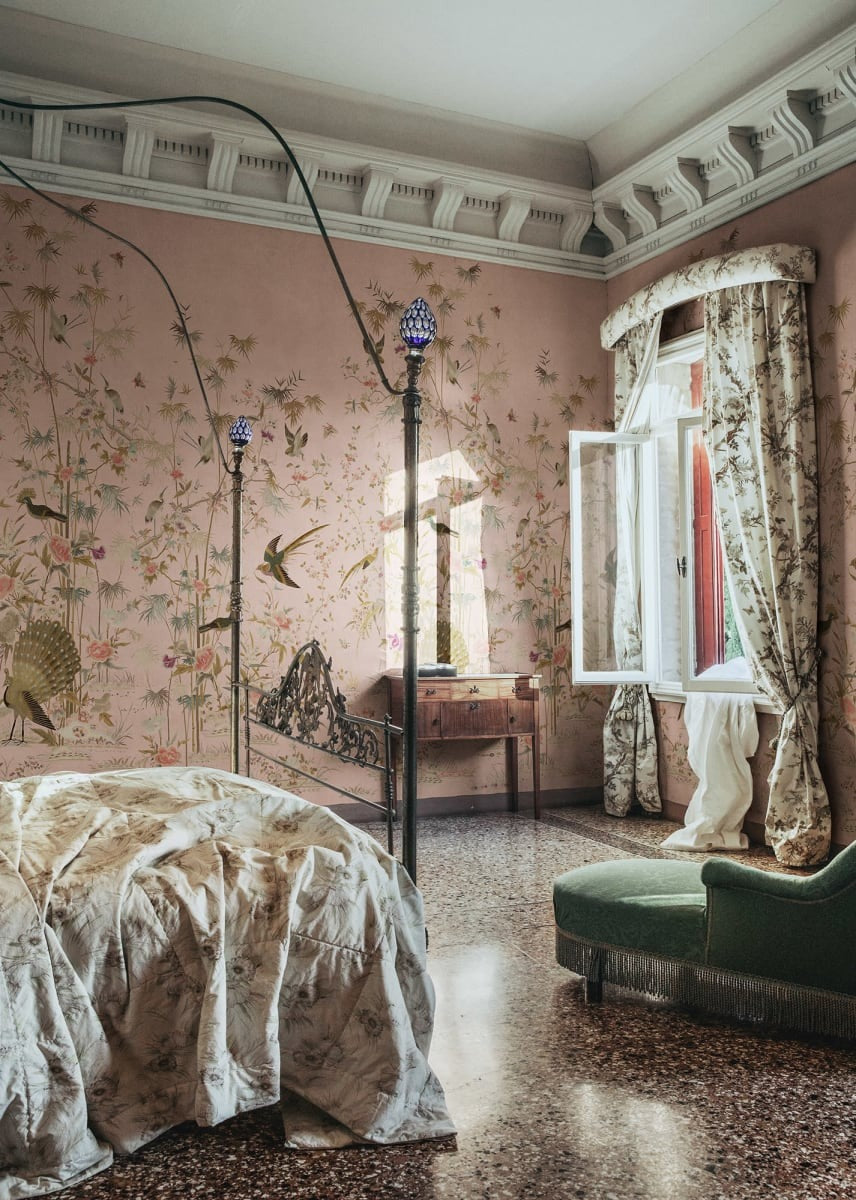 Garden of Serenity - Custom Sized Wallpaper Mural (per m2) - Pink