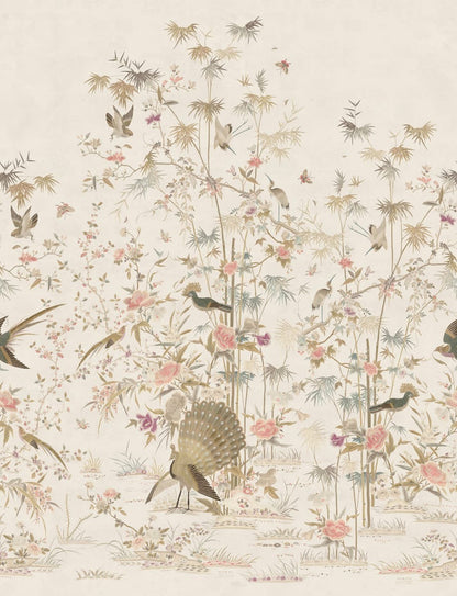 Garden of Serenity - Custom Sized Wallpaper Mural (per m2) - Eggshell