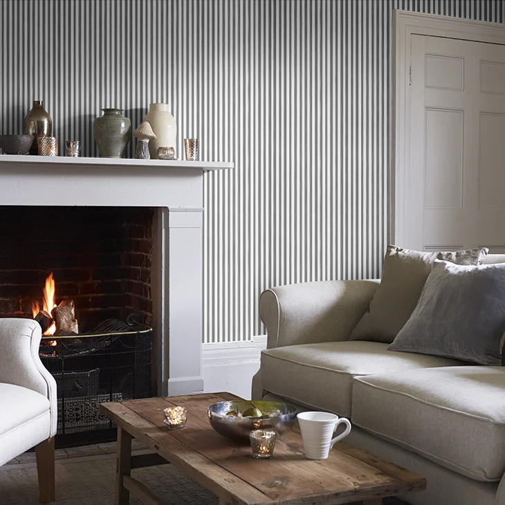 Closet Stripes Wallpaper - Black/Off White