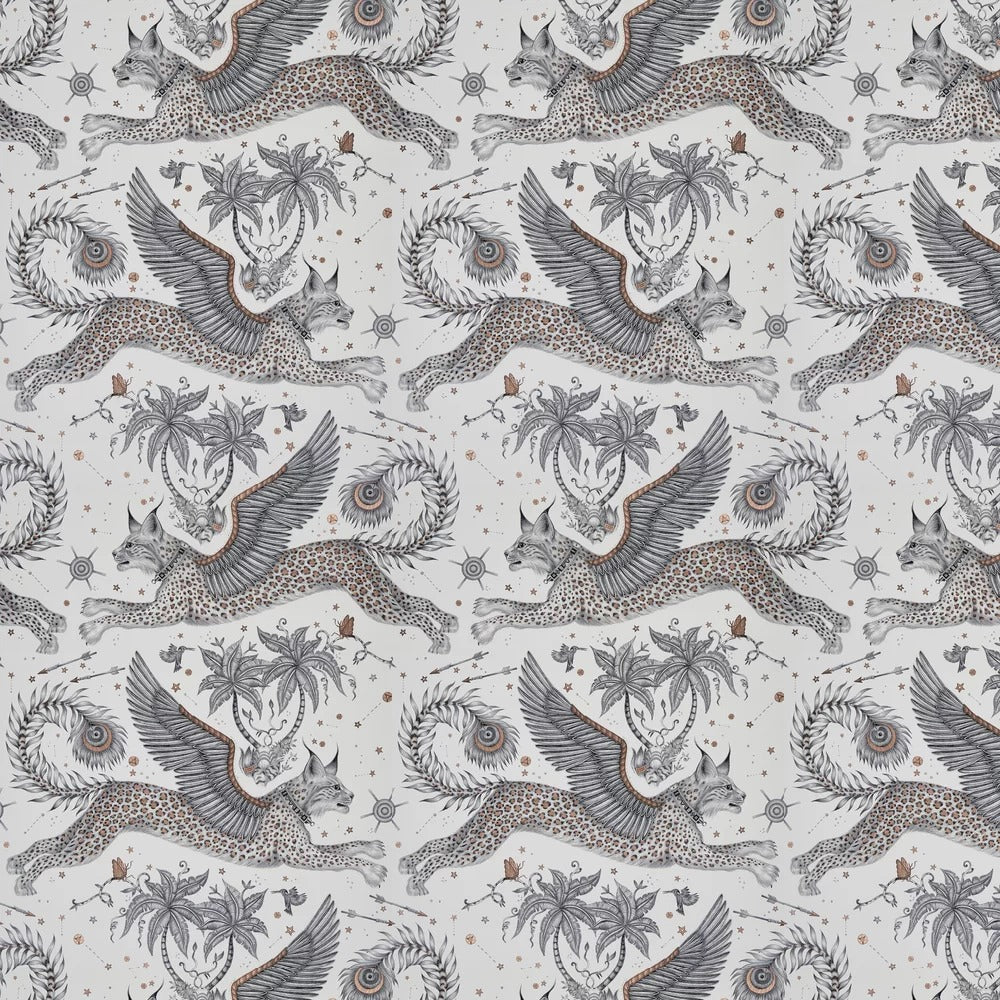 Lynx by Emma Shipley Wallpaper - Nude
