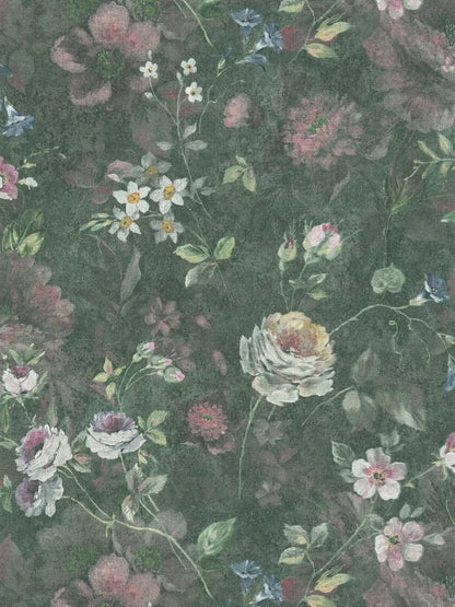 Secret Garden - Floral Wallpaper - Green