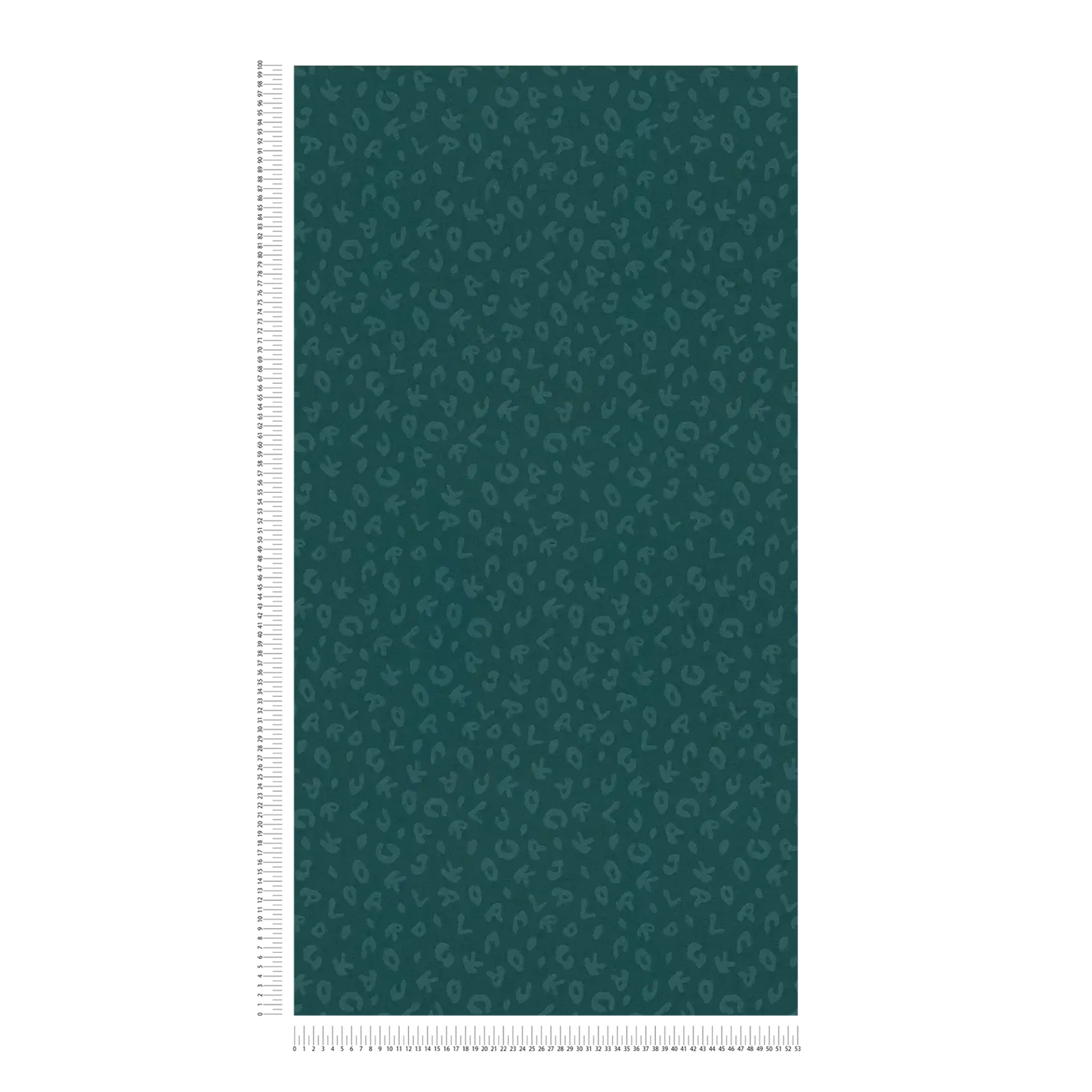 Leopard Alphabet Wallpaper - Teal - Discontinuing