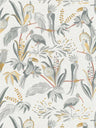 Jungle Birds Vinyl Wallpaper - White/Grey