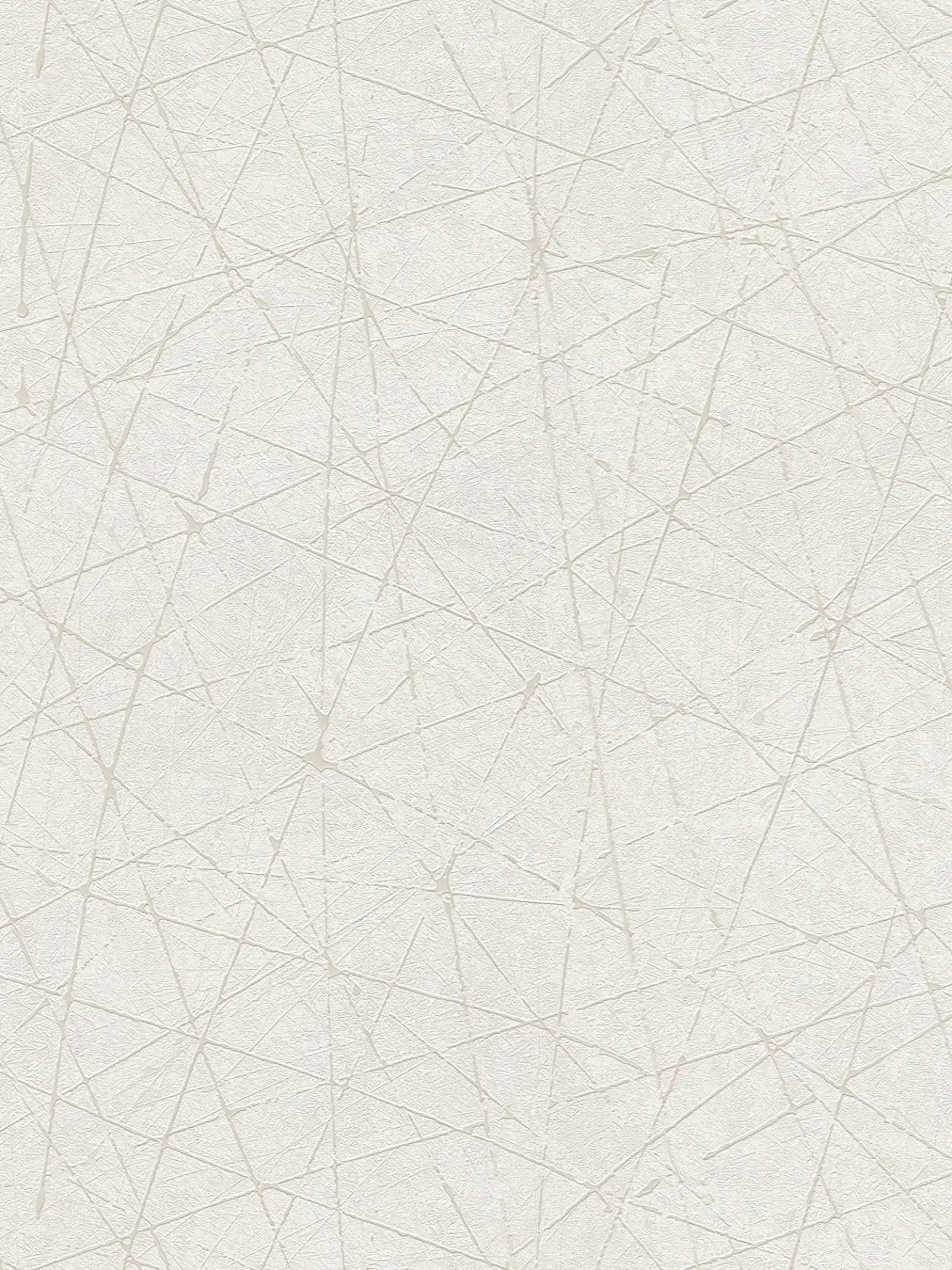 Linear Web - Geometric Wallpaper - White