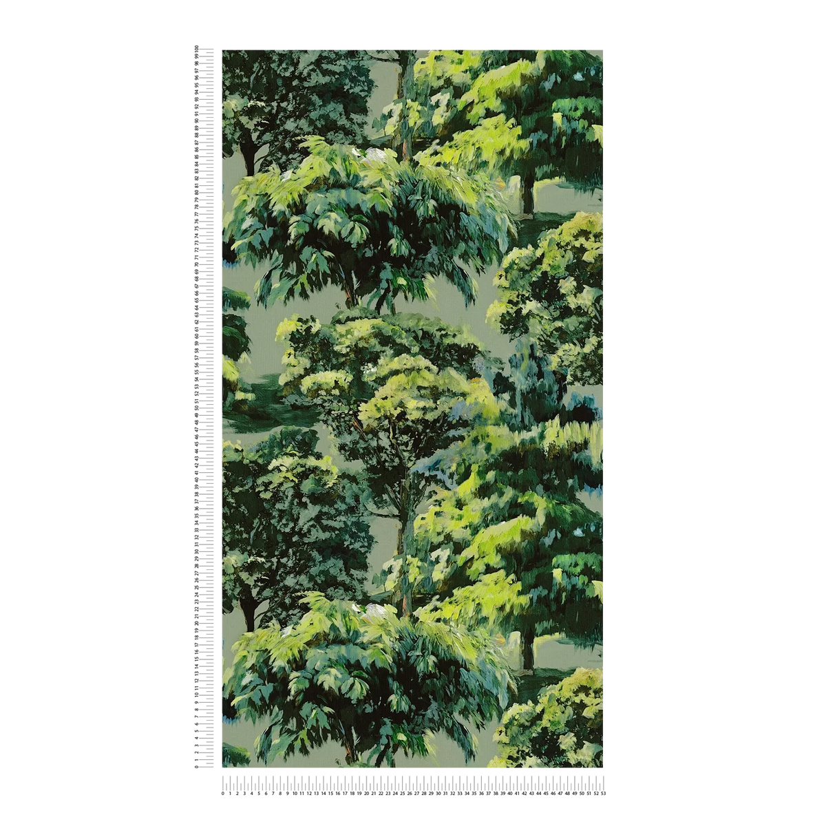 Canopy Painted Forest Vinyl Wallpaper – Green