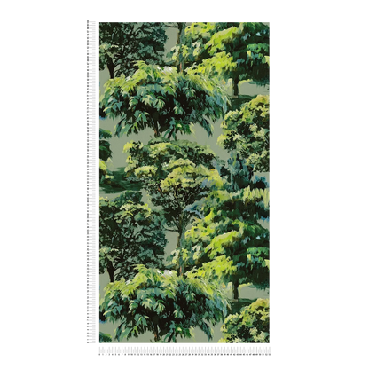 Canopy Painted Forest Vinyl Wallpaper – Green