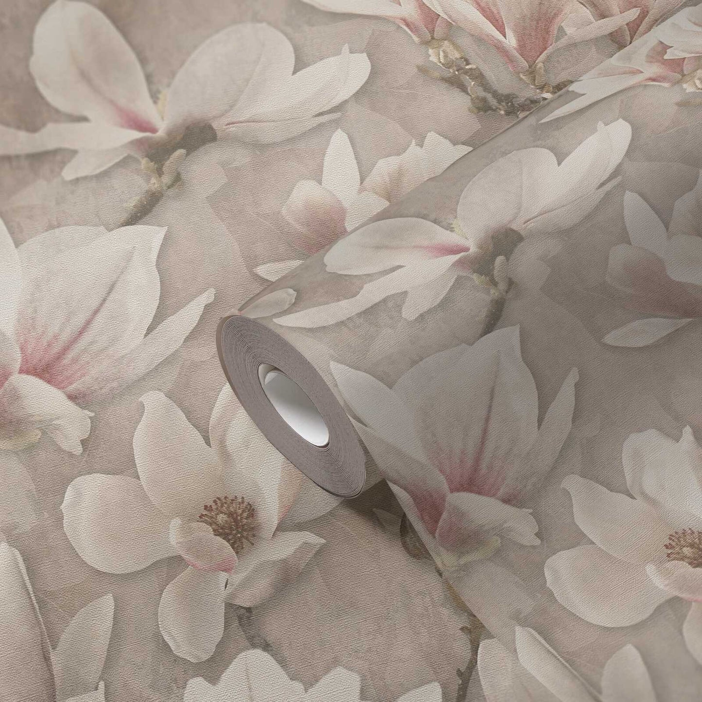 Magnolia Blossoms - Brown, Pink, White