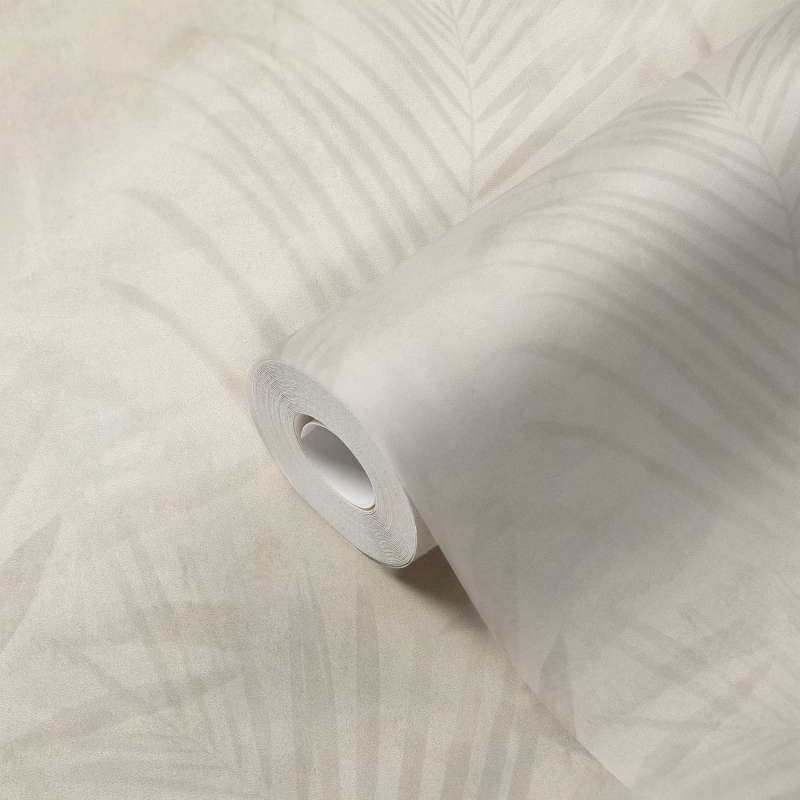 Soft Palm Leaf Wallpaper - Cream