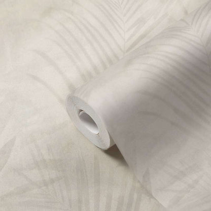 Soft Palm Leaf Wallpaper - Cream